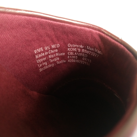 Croft & Barrow Maroon Pewter Clogs - Picture 4 of 7